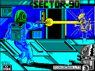 Sector 90 title screen for ZX Spectrum